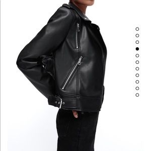 Zara faux leather biker jacket